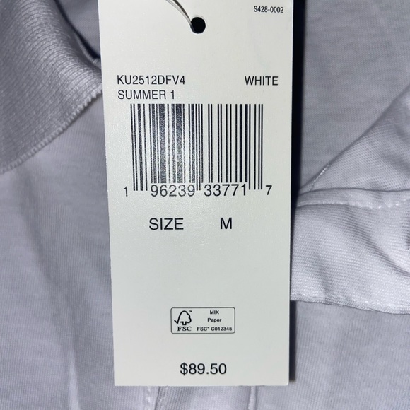Michael Kors Men’s Polo shirt NWT  white size medium (V) - Picture 4 of 10